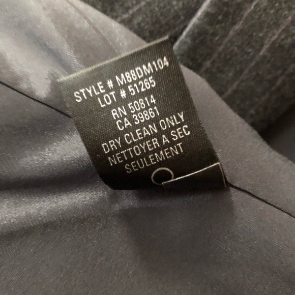 Dark gray and lilac pinstripes suit jacket wool size 14 MSRP $428 - Picture 10 of 13